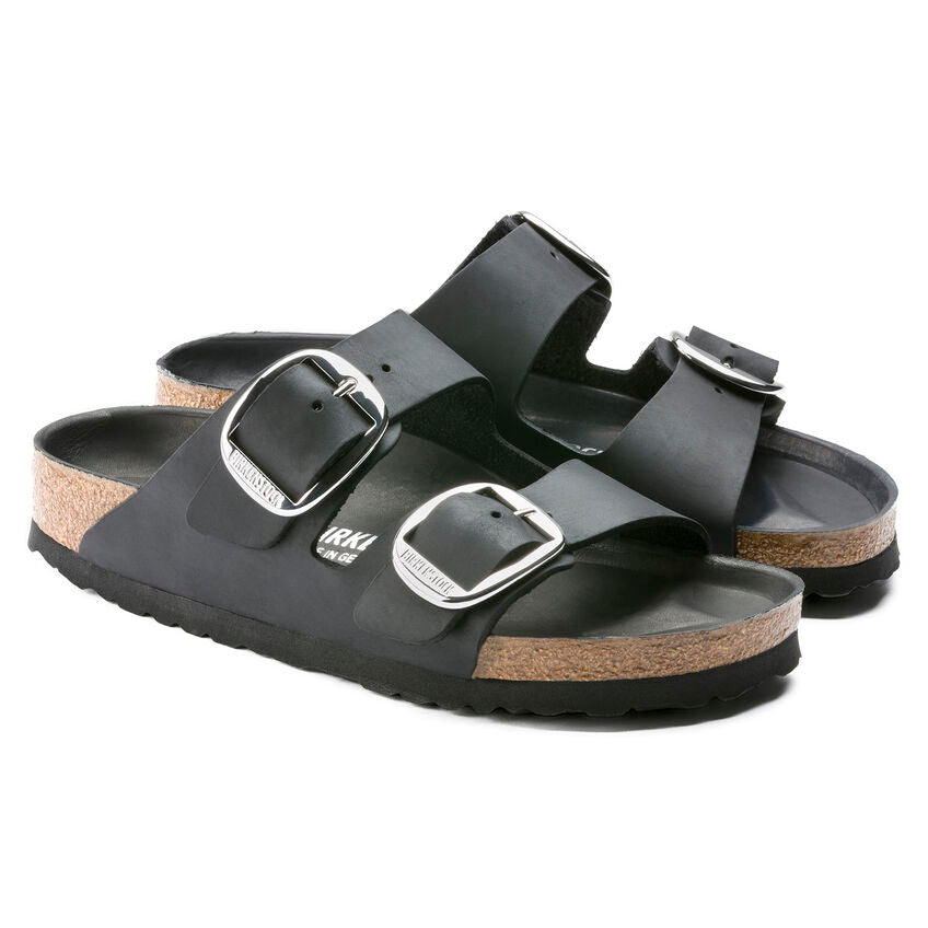 BIRKENSTOCK ARIZONA BIG BUCKLE BLACK OILED LEATHER