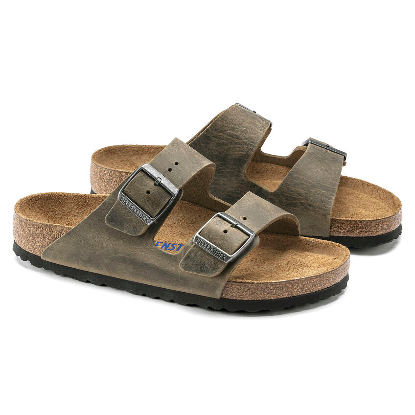 BIRKENSTOCK ARIZONA SFB FADED KHAKI LEATHER