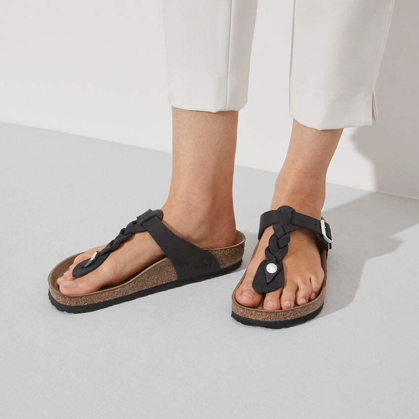 BIRKENSTOCK GIZEH BRAIDED BLACK