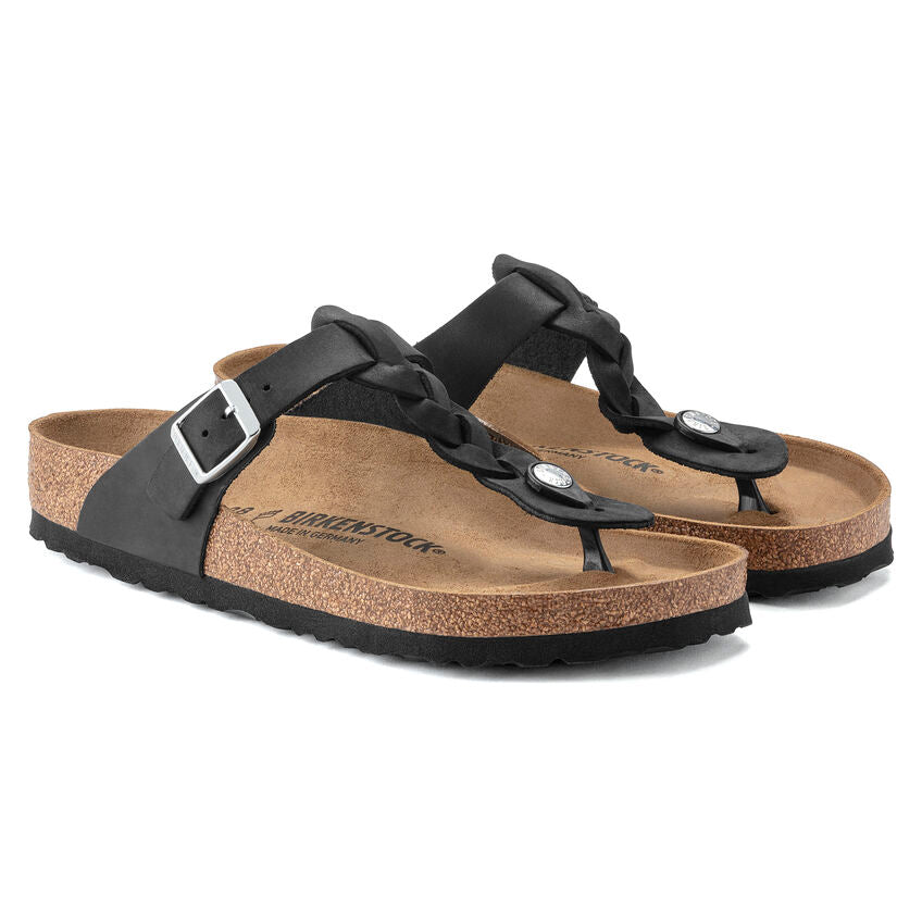 BIRKENSTOCK GIZEH BRAIDED BLACK