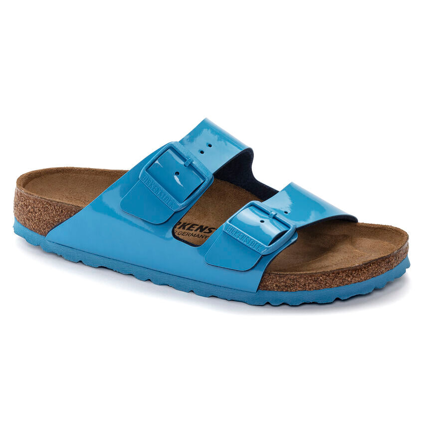 BIRKENSTOCK ARIZONA PATENT SKY BLUE