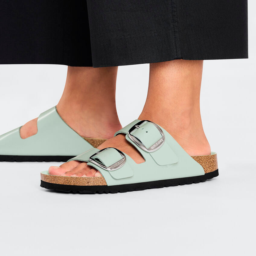 BIRKENSTOCK ARIZONA BIG BUCKLE SHINE SURF GREEN