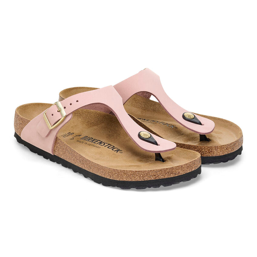 BIRKENSTOCK GIZEH NABUCK LEATHER SOFT PINK