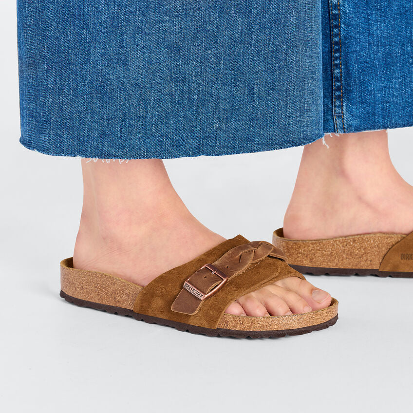 BIRKENSTOCK OITA BRAIDED MINK SUEDE