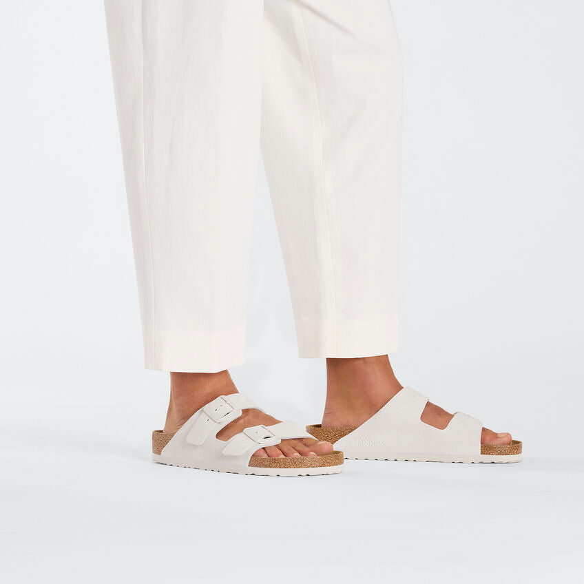 BIRKENSTOCK ARIZONA ANTIQUE WHITE SUEDE