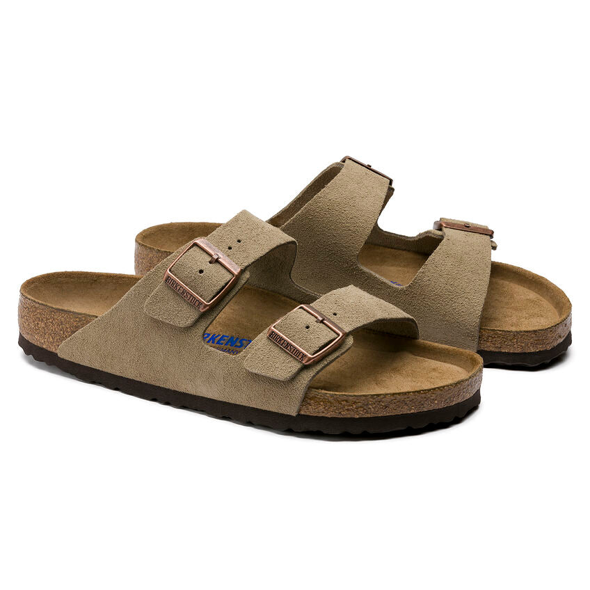 BIRKENSTOCK ARIZONA SOFT TAUPE SUEDE LEATHER