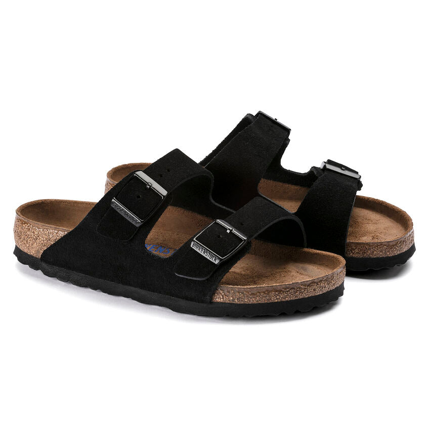 BIRKENSTOCK ARIZONA SOFT BLACK SUEDE LEATHER