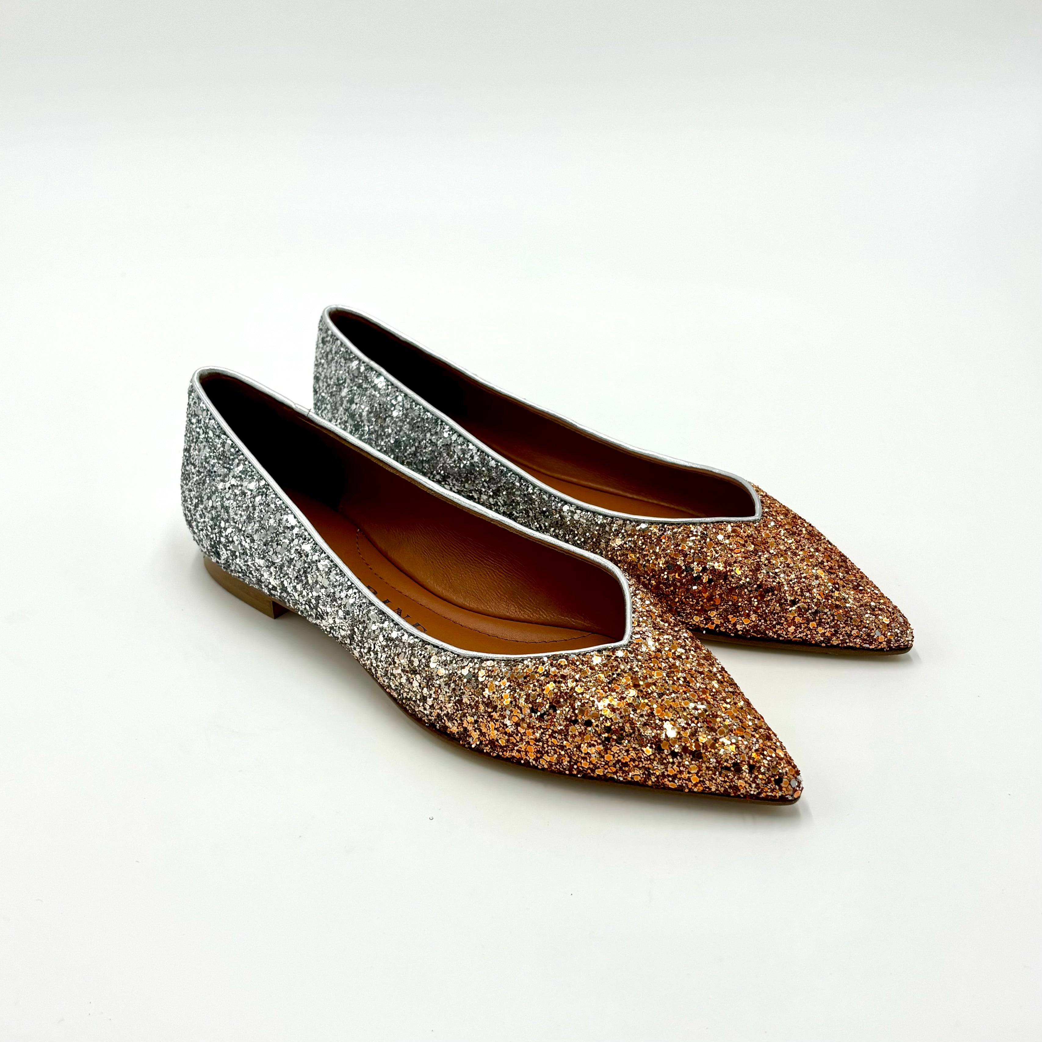 PROSPERINE BALLERINA GLITTER DEGRADE ARANCIO SILVER 7820/QQ2