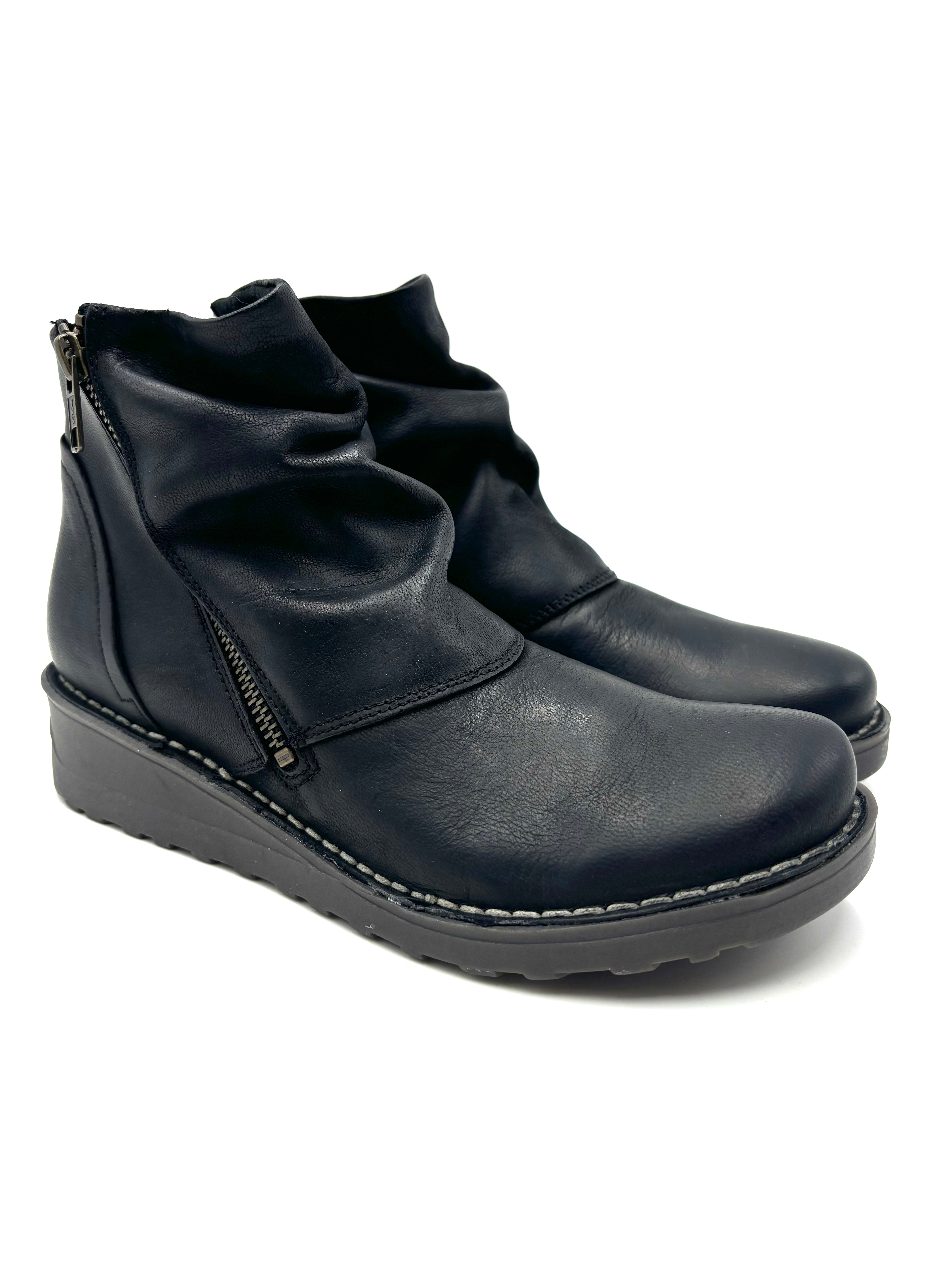 CHACAL STIVALETTO DOPPIA ZIP 6432 NABUCK GRAS NERO