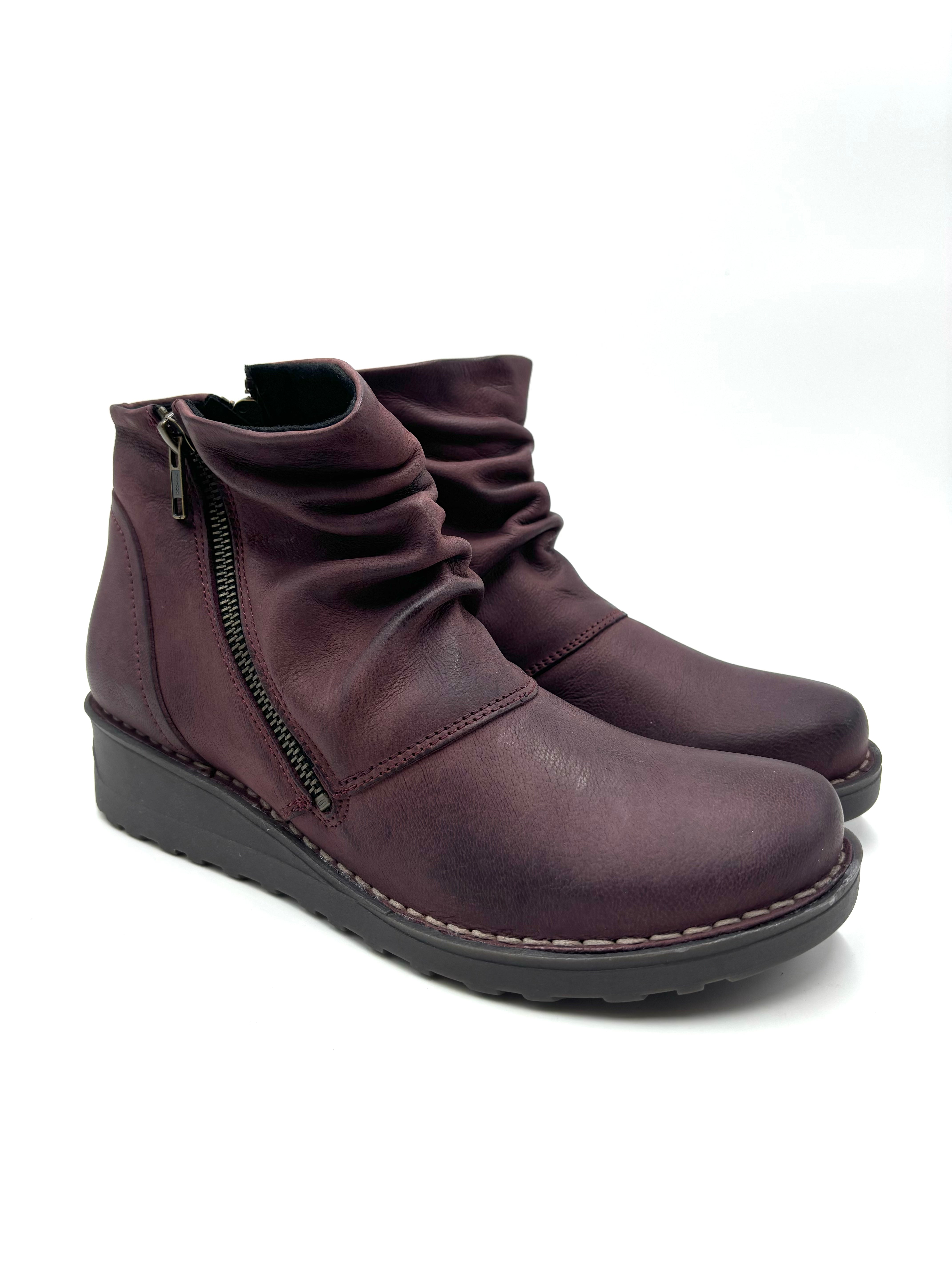 CHACAL STIVALETTO DOPPIA ZIP 6432 NABUCK GRAS VINO