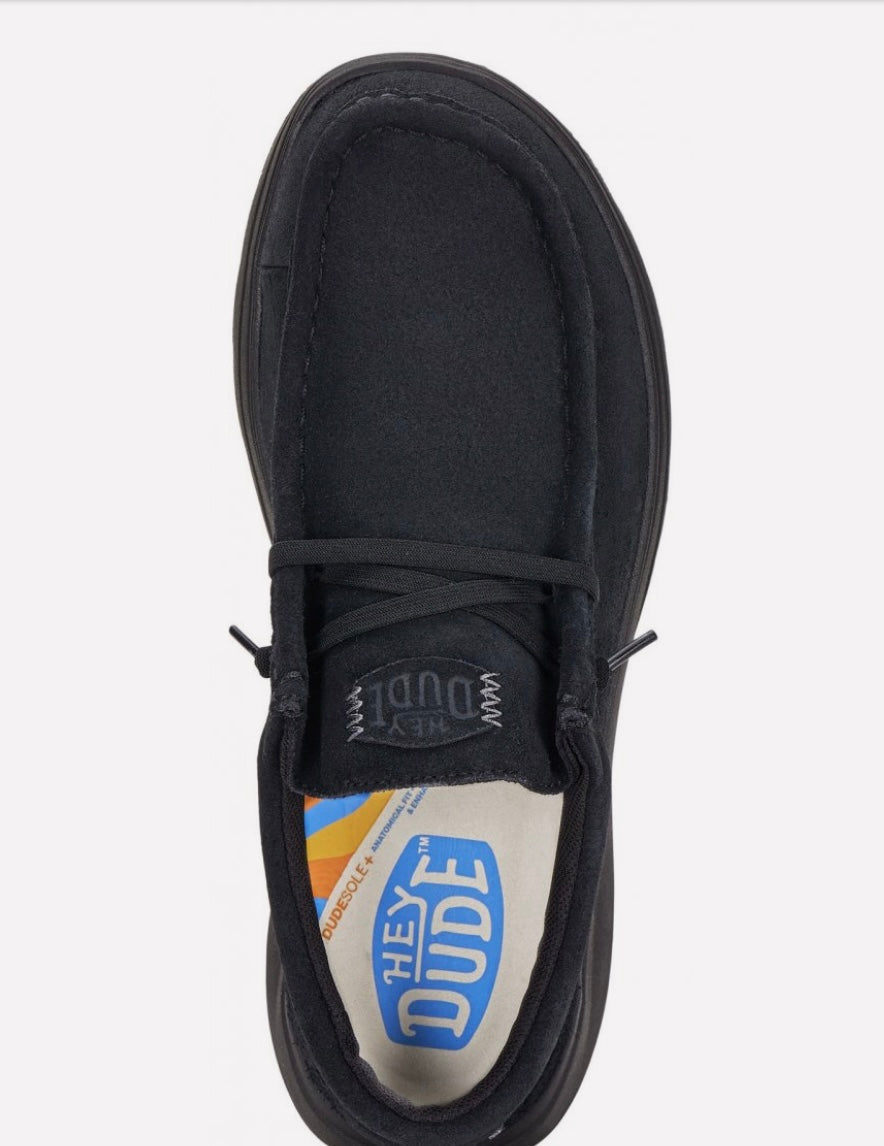 DUDE WALLY COMF SUEDE BLACK