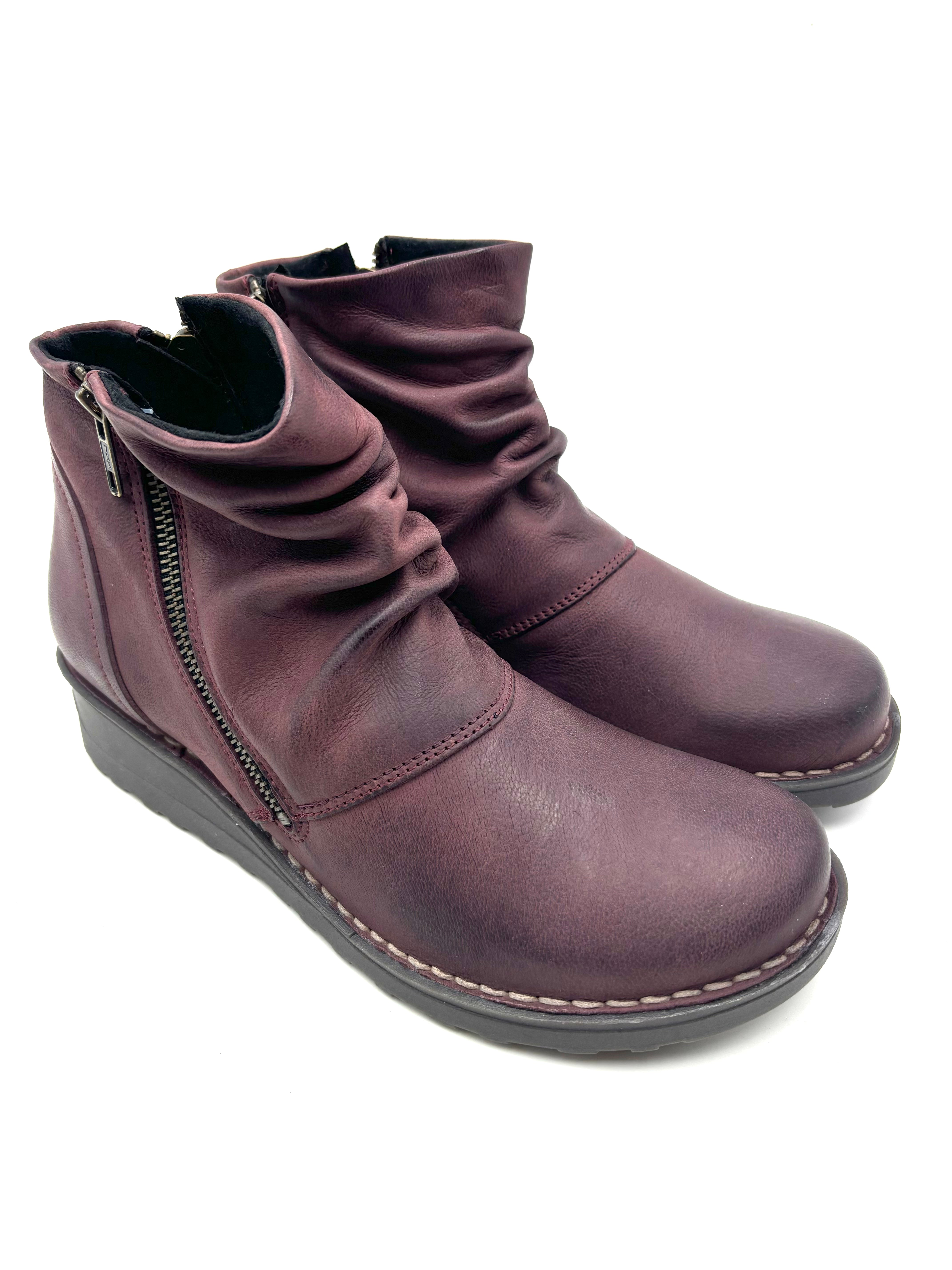 CHACAL STIVALETTO DOPPIA ZIP 6432 NABUCK GRAS VINO