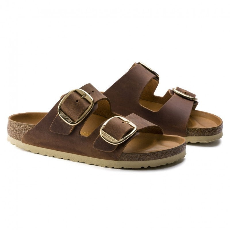 BIRKENSTOCK ARIZONA BIG BUCKLE COGNAC OILED LEATHER