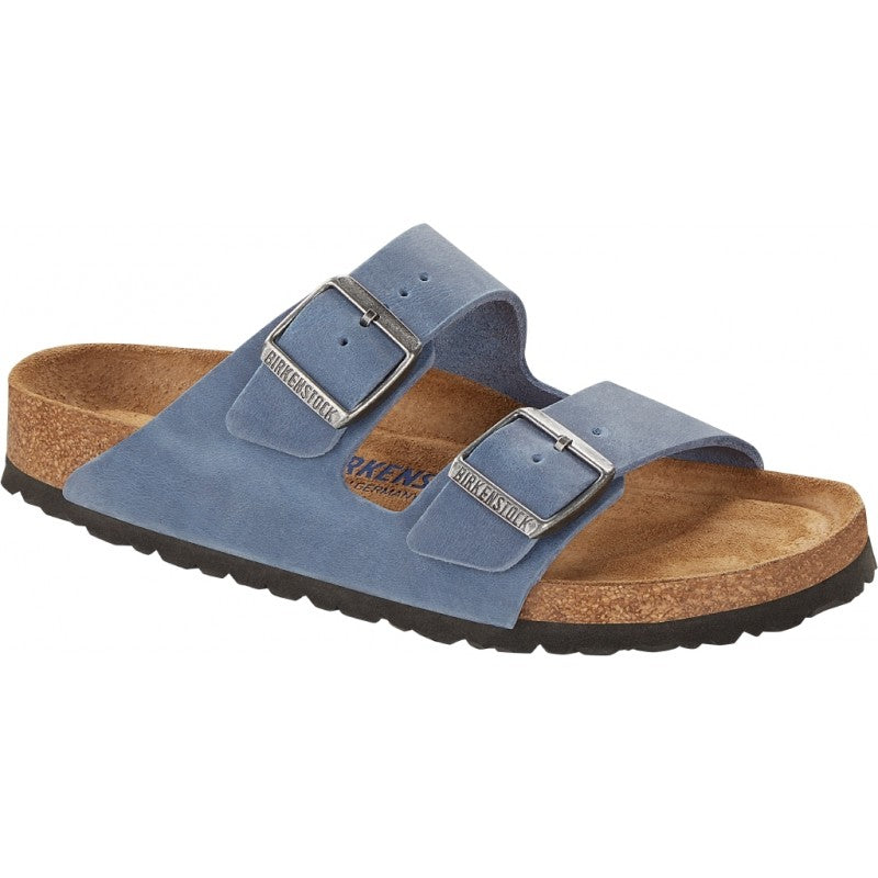 BIRKENSTOCK ARIZONA SFB DUSTY BLUE  NUBUK LEATHER