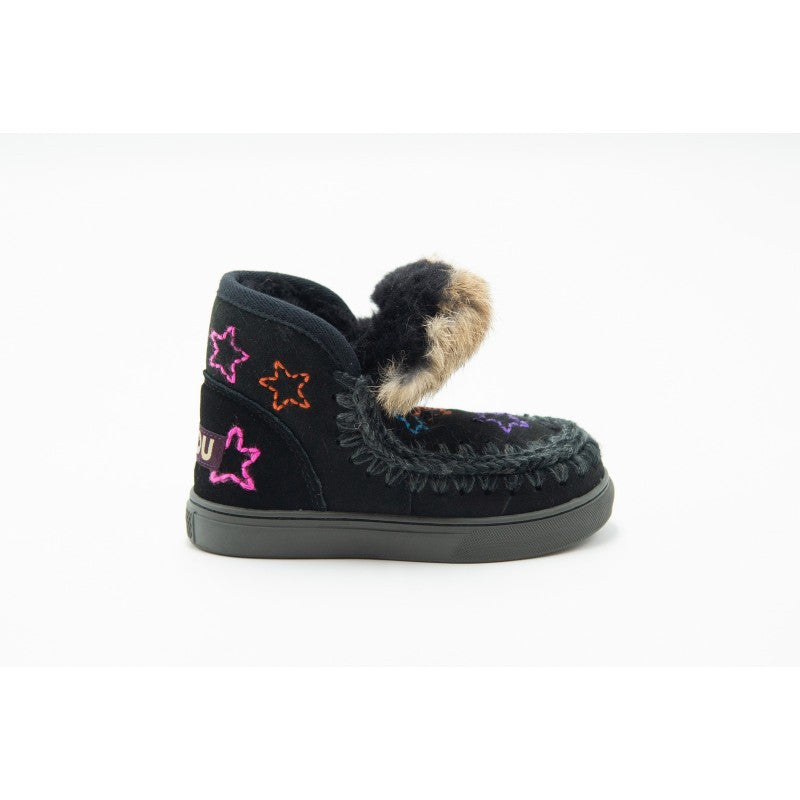 MOU ESKIMO SNEAKER KIDS WOOL STARS BKBK