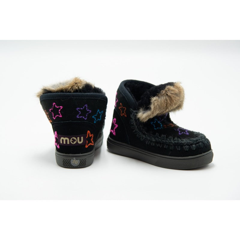 MOU ESKIMO SNEAKER KIDS WOOL STARS BKBK