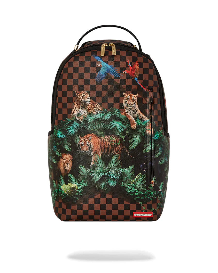 Zaino Sprayground SHARK JUNGLE DLXSV BACKPACK Marrone