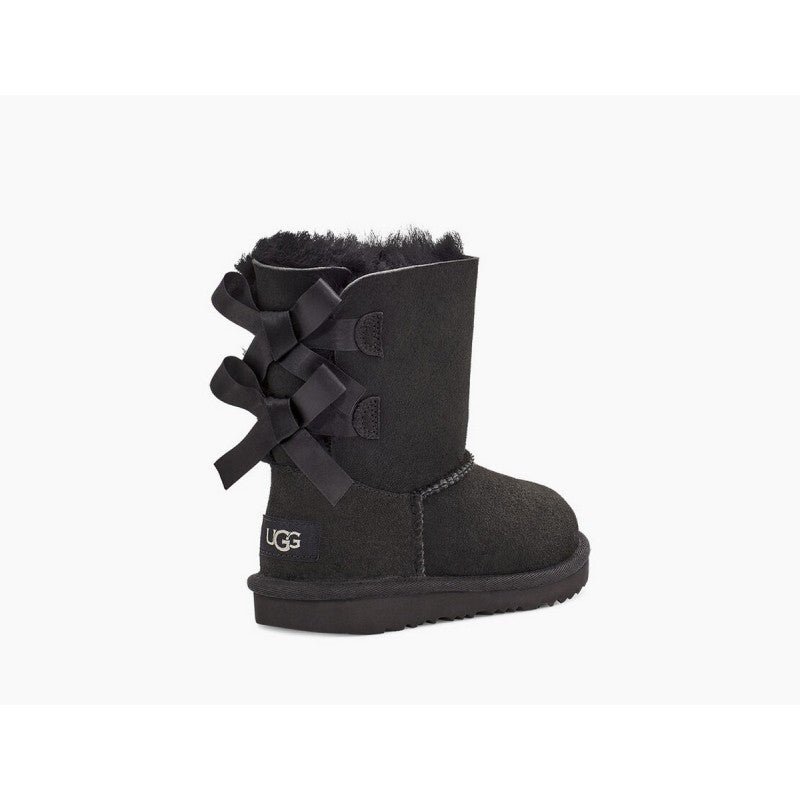 UGG KIDS SHORT DOPPIO FIOCCO NERO